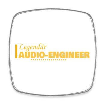 Audio-Engineer als Job - Viereckiger Kühlschrankmagnet - Weiß - Vorne