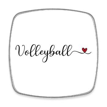 Volleyball - Viereckiger Kühlschrankmagnet - Weiß - Vorne