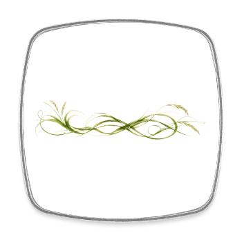 Elegantes Gräser Ornament Natur Design - Viereckiger Kühlschrankmagnet - Weiß - Vorne