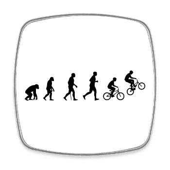 BMX Radfahrer Motiv für Jungen & Männer Frauen - Viereckiger Kühlschrankmagnet - Weiß - Vorne