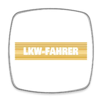 Berufung Lkw-Fahrer - Viereckiger Kühlschrankmagnet - Weiß - Vorne