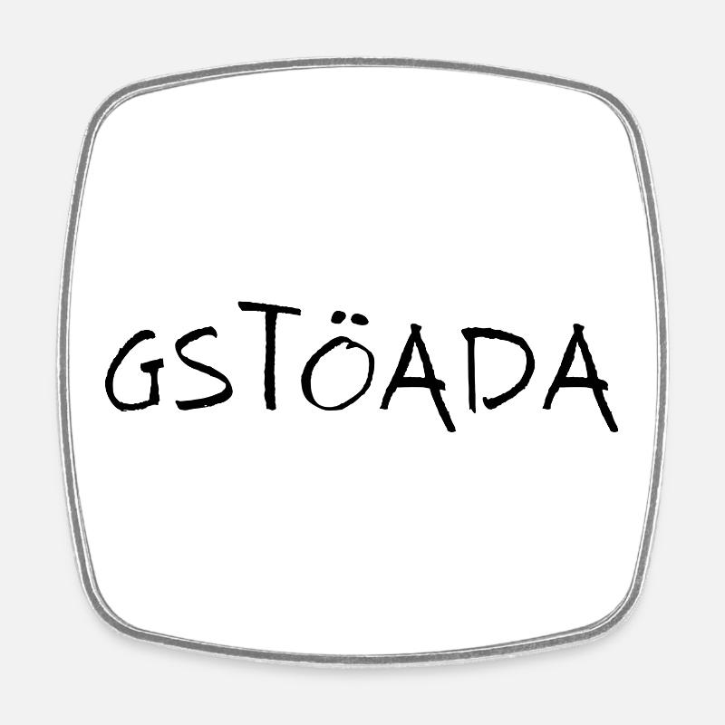Gstöada - Viereckiger Kühlschrankmagnet - Weiß