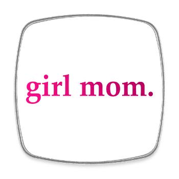 Fille Maman Dicton cool - Magnet carré - blanc - Devant