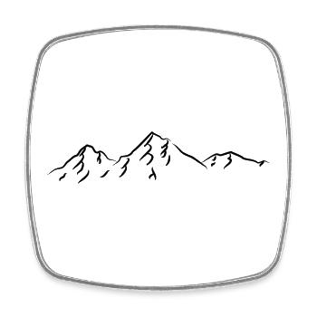 Mountain Mountains Hiking - Square fridge magnet - white - Front