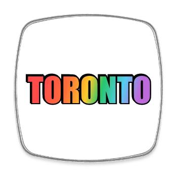 Toronto LGBTQ Rainbow - Magnet carré - blanc - Devant