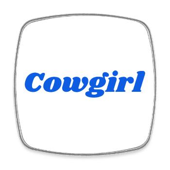Cowgirls - Viereckiger Kühlschrankmagnet - Weiß - Vorne