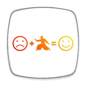Selbstverteidigung Geschenk für ein Aikido-Schüler - Viereckiger Kühlschrankmagnet - Weiß - Vorne