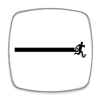 Footballer Line - Square fridge magnet - white - Front