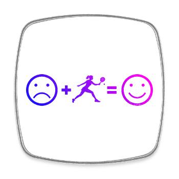 Padel nearby design for padel equipment fans - Square fridge magnet - white - Front
