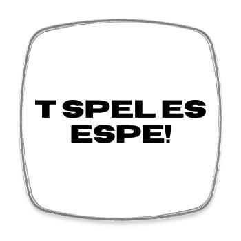 Gents_Dialect_T-shirt_-_Belgische_Streetwear - Viereckiger Kühlschrankmagnet - Weiß - Vorne