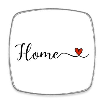 Home Heart - Square fridge magnet - white - Front