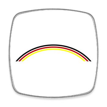 Germany Flag Line - Square fridge magnet - white - Front