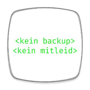 Kein Backup Kein Mitleid IT-Berater Admin - Viereckiger Kühlschrankmagnet - Weiß - Vorne