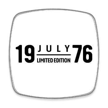 Limited Edition July 1976 Geburtstag Geschenk - Viereckiger Kühlschrankmagnet - Weiß - Vorne