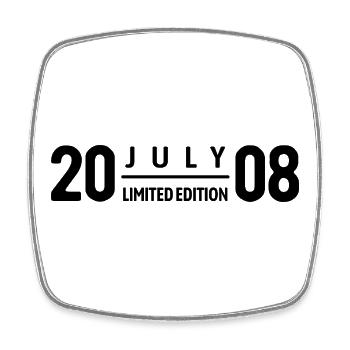 Limited Edition July 2008 Geburtstag Geschenk - Viereckiger Kühlschrankmagnet - Weiß - Vorne