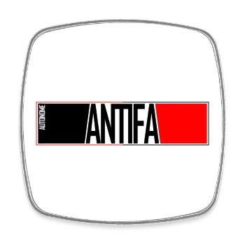 Antifa autonome - Magnet carré - blanc - Devant