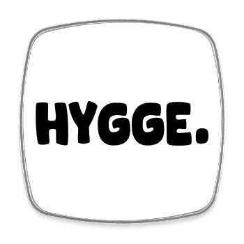 HYGGE - Viereckiger Kühlschrankmagnet - Weiß - Vorne
