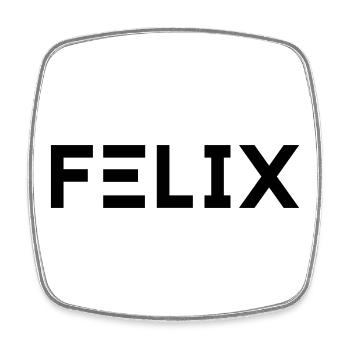 Prénom Felix - Magnet carré - blanc - Devant