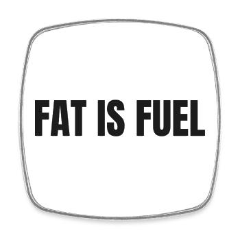 FAT IS FUEL | Carnivore T-Shirt High Fat Lifestyle - Square fridge magnet - white - Front