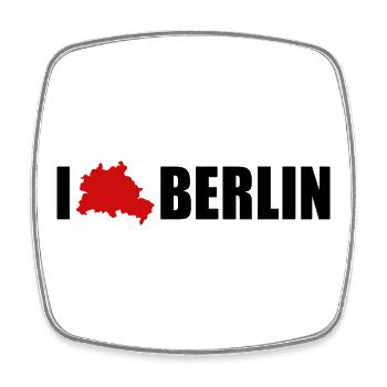 I Love Berlin - Viereckiger Kühlschrankmagnet - Weiß - Vorne