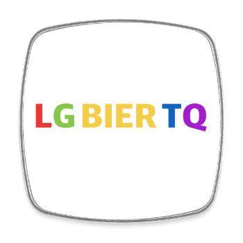 LG Bier TQ | Party, grill - Viereckiger Kühlschrankmagnet - Weiß - Vorne