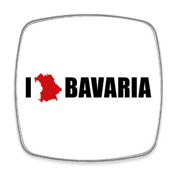 I Love Bavaria Bayern Liebe - Square fridge magnet - white - Front