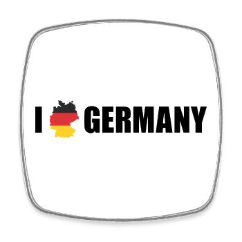 J’adore l’Allemagne et l’Allemagne - Magnet carré - blanc - Devant