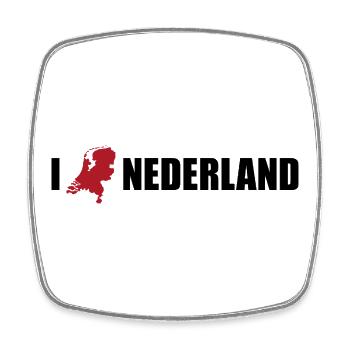 I love Nederland Niederlande - Viereckiger Kühlschrankmagnet - Weiß - Vorne
