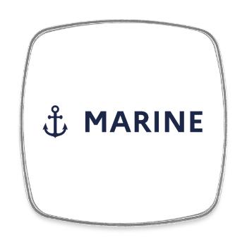 Encre Marine – Style Marin - Magnet carré - blanc - Devant