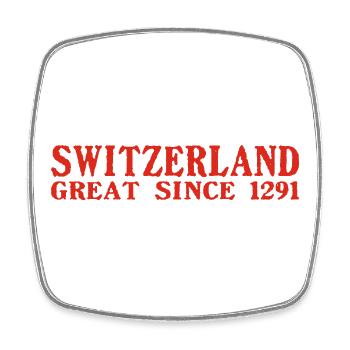Suisse - Grande depuis 1291 - Schweiz - Schwiiz - Magnet carré - blanc - Devant