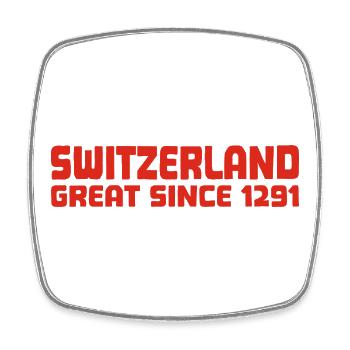 Suisse - Grande depuis 1291 - Schweiz - Schwiiz - Magnet carré - blanc - Devant