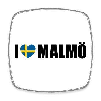 J’adore Malmö, la Suède - Magnet carré - blanc - Devant