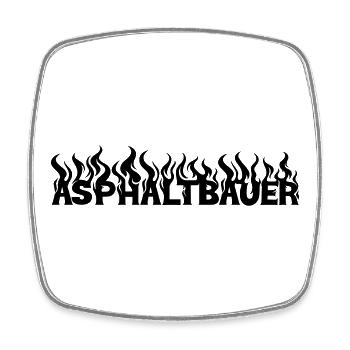 Asphaltbauer 2 - Viereckiger Kühlschrankmagnet - Weiß - Vorne