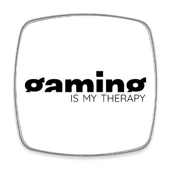 Gaming is my therapy - Gamer Statement Design - Viereckiger Kühlschrankmagnet - Weiß - Vorne