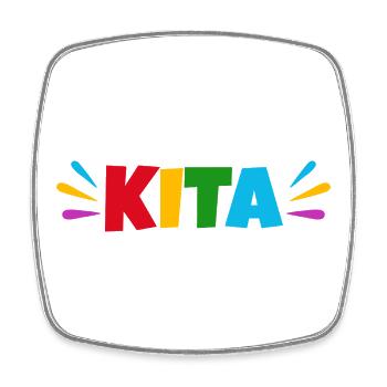 Daycare center - Square fridge magnet - white - Front