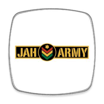 Racines du Jah Army Rastafari Rasta Reggae - Magnet carré - blanc - Devant