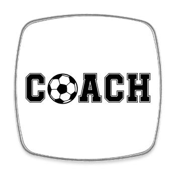 Football Coash - Square fridge magnet - white - Front