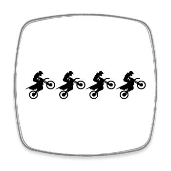 Motocross - Square fridge magnet - white - Front