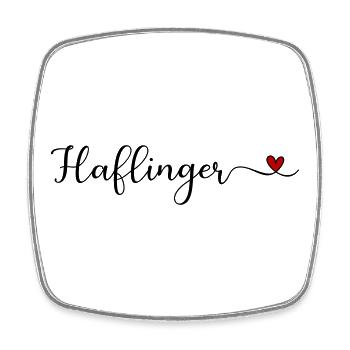 Haflinger Heart - Square fridge magnet - white - Front
