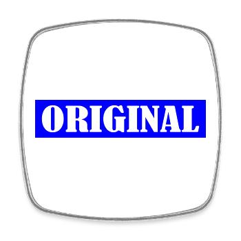 Original Logo - Square fridge magnet - white - Front
