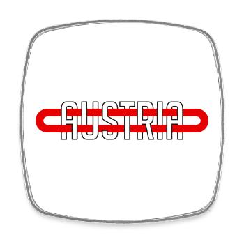 Austria Österreich Minimalistisch Heimat - Viereckiger Kühlschrankmagnet - Weiß - Vorne