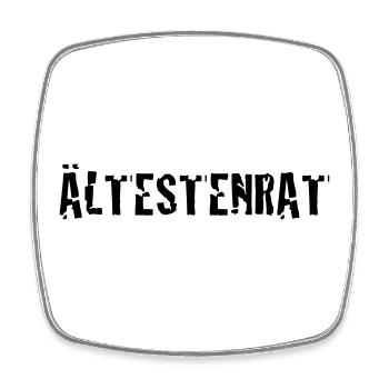 Ältestenrat - Viereckiger Kühlschrankmagnet - Weiß - Vorne