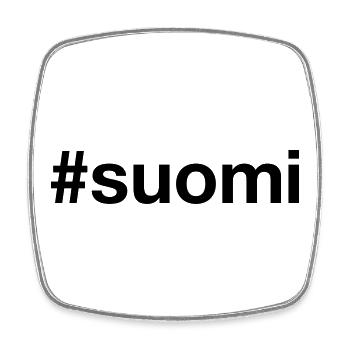SUOMI Finnland Hashtag Finland - Square fridge magnet - white - Front