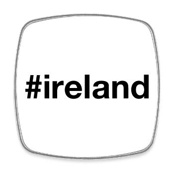 IRELAND Hashtag Irland - Square fridge magnet - white - Front