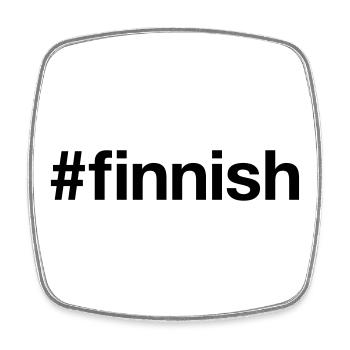 FINNISH Hashtag Finland Finnisch Finnland - Square fridge magnet - white - Front