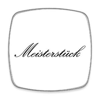 Meisterstück - Viereckiger Kühlschrankmagnet - Weiß - Vorne