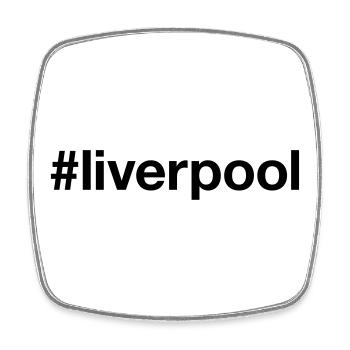 LIVERPOOL England - Viereckiger Kühlschrankmagnet - Weiß - Vorne