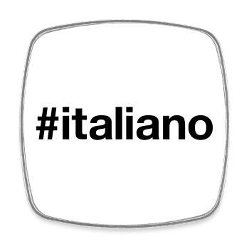 ITALIANO Hashtag I'm Italian Italy Italia - Square fridge magnet - white - Front