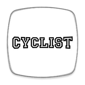 Cyclists - Square fridge magnet - white - Front
