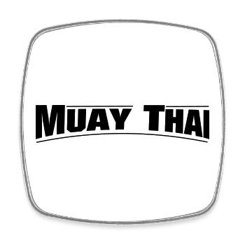 MUAY THAI - Viereckiger Kühlschrankmagnet - Weiß - Vorne